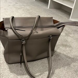 Tory Burch Gray Crossbody Bag with Structured Design